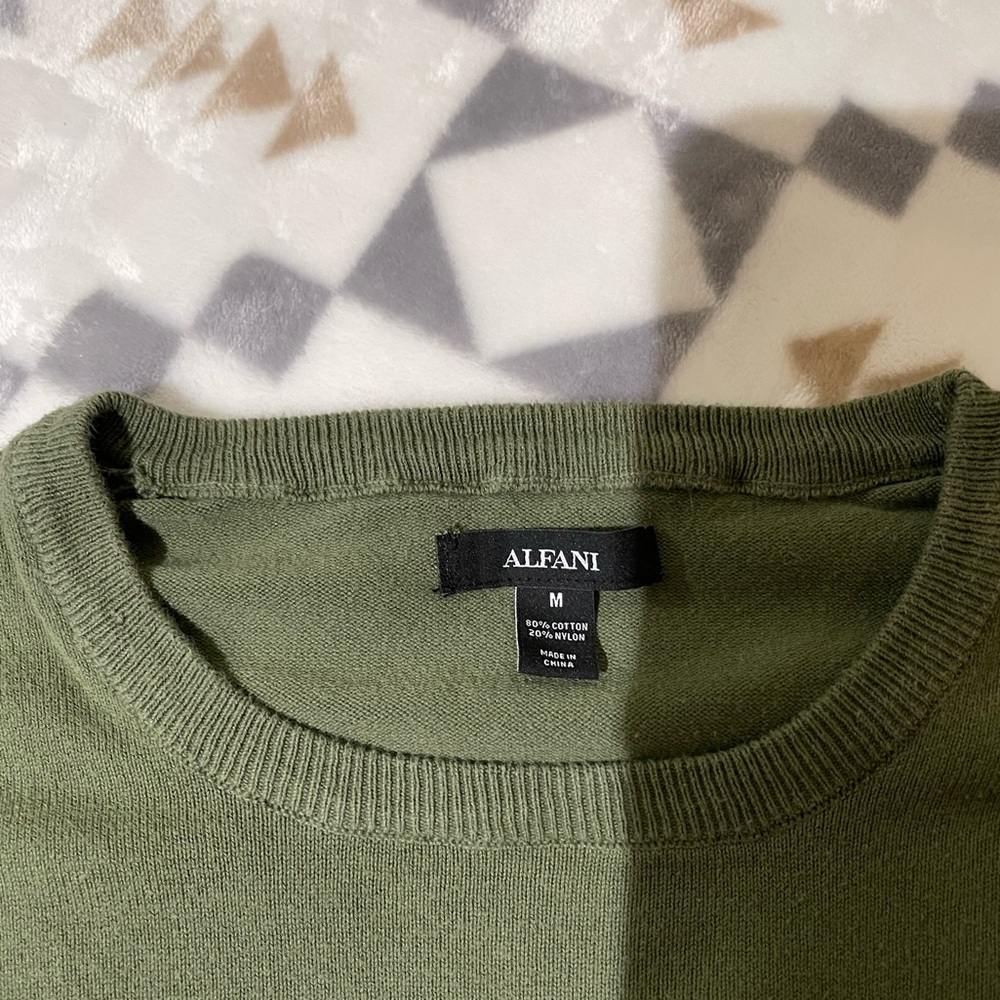 Alfani green long sleeve sweater